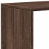 Librería divisora 3 niveles madera marrón roble 123x29x123