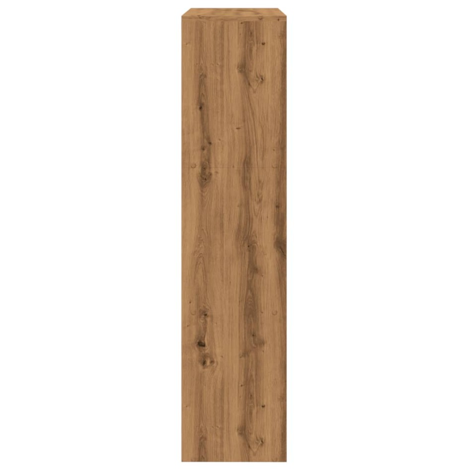 Librería divisora 4 niveles madera roble artisan 123x29x123