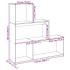 Librería divisora 4 niveles madera roble artisan 123x29x123