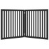 Puerta para perros plegable 2 paneles madera álamo negra 160