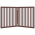 Puerta para perros plegable 2 paneles madera álamo marrón