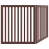 Puerta para perros plegable 2 paneles madera álamo marrón