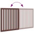 Puerta para perros plegable 2 paneles madera álamo marrón