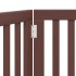 Puerta para perros plegable 2 paneles madera álamo marrón