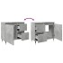 Armario de baño madera contrachapada gris hormigón 65x33x60