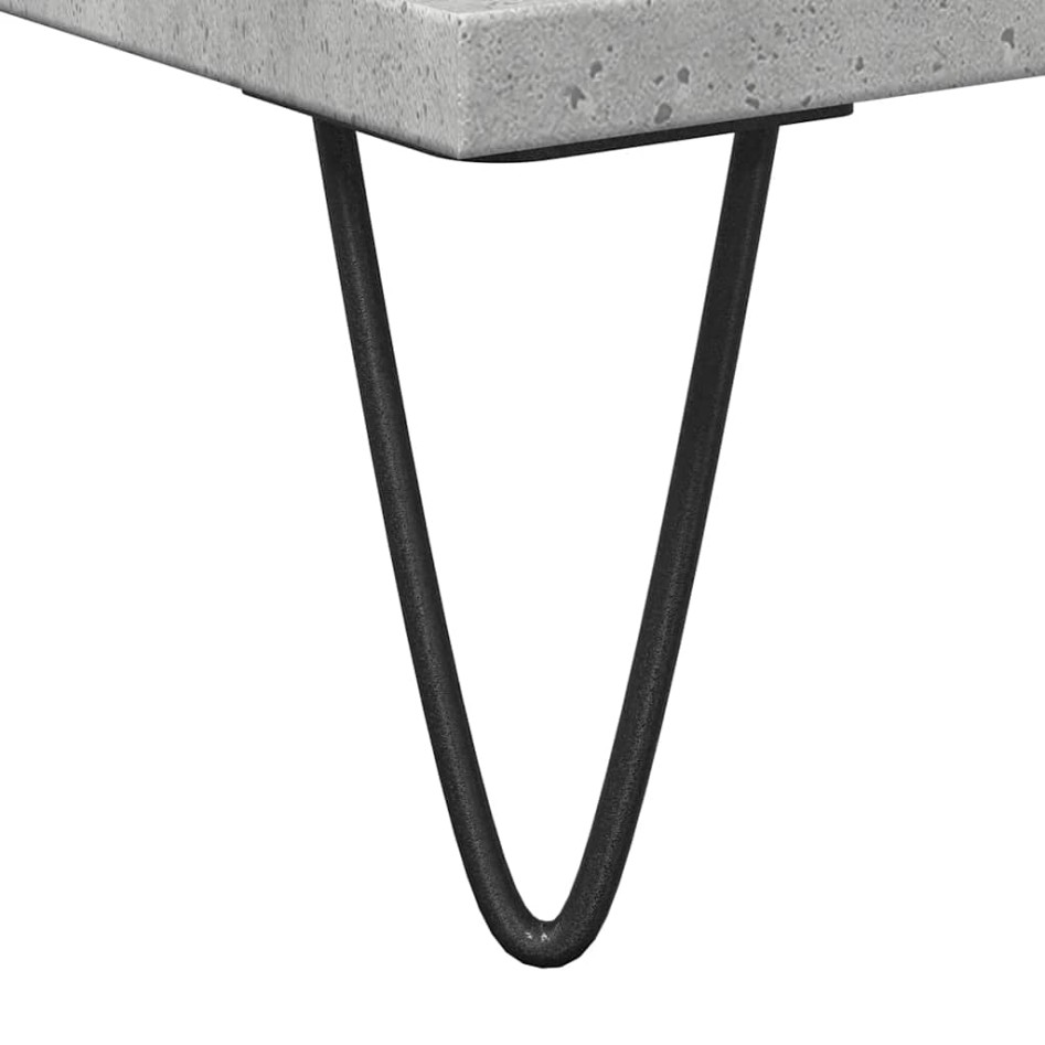 Mueble de baño madera de ingeniería gris hormigón 80x33x60