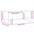 Mesa de centro madera de ingeniería envejecida 90x50x36,5
