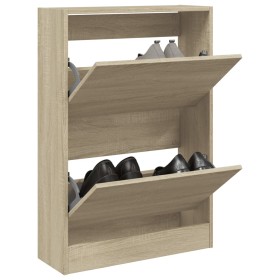 Zapatero de madera de ingeniería roble Sonoma 60x21x87,5