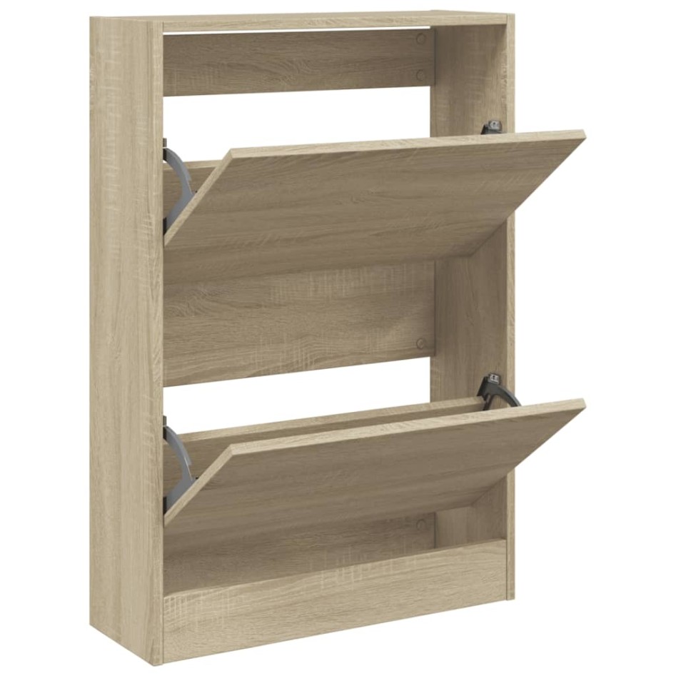 Zapatero de madera de ingeniería roble Sonoma 60x21x87,5