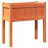 Jardinera con patas madera maciza pino marrón cera 70x31x70