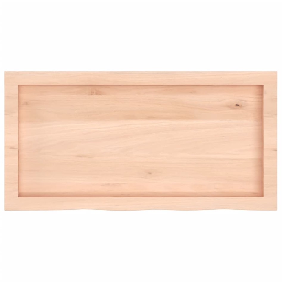 Tablero de mesa madera maciza roble sin tratar 80x40x(2-6)