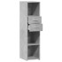 Aparador alto madera de ingeniería gris hormigón 30x42,5x124