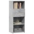 Aparador alto madera de ingeniería gris hormigón 50x42,5x124