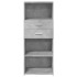 Aparador alto madera de ingeniería gris hormigón 50x42,5x124