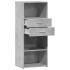 Aparador alto madera de ingeniería gris hormigón 50x42,5x124