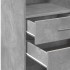 Aparador alto madera de ingeniería gris hormigón 50x42,5x124