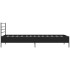 Estructura de cama madera de ingeniería y metal negro 90x200