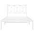 Estructura cama sin colchón con cabecero metal blanco
