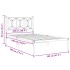 Estructura cama sin colchón con cabecero metal blanco