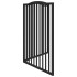 Puerta para perros plegable 2 paneles madera álamo negra 160