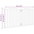 Puerta para perros plegable 2 paneles madera álamo negra 160
