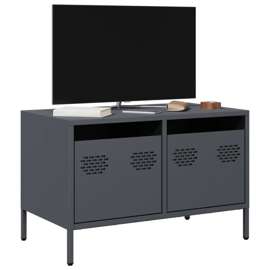 Mueble para TV acero laminado en frío antracita 68x39x43,5