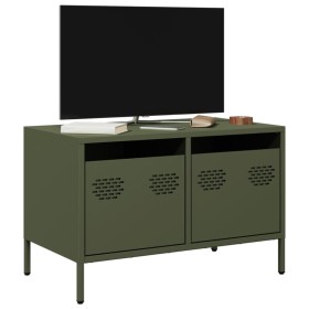 Mueble para TV acero laminado en frío verde oliva 68x39x43,5