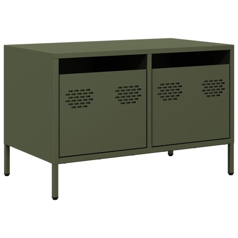 Mueble para TV acero laminado en frío verde oliva 68x39x43,5