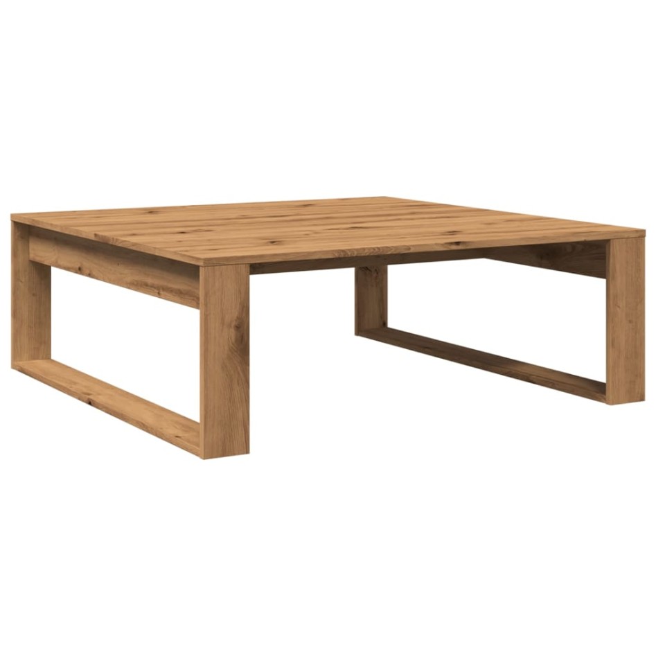 Mesa de centro madera de ingeniería roble artisan 100x100x35