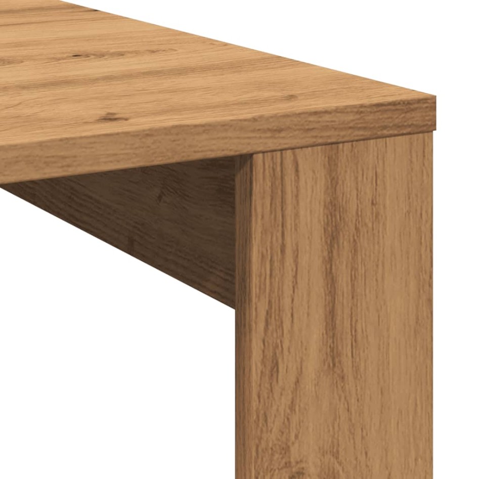 Mesa de centro madera de ingeniería roble artisan 100x100x35