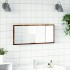 Espejo de baño LED madera ingeniería roble ahumado