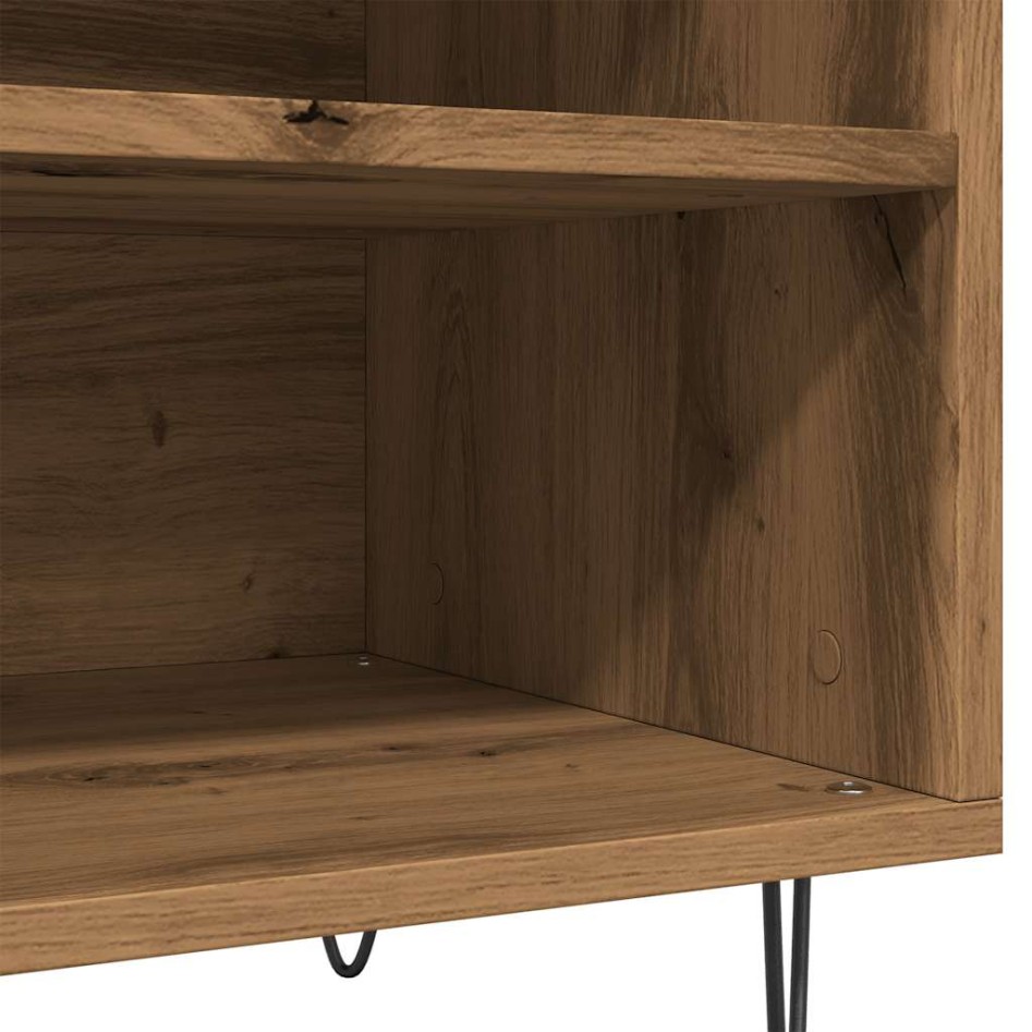 Mueble discos madera de ingeniería roble artisan 84,5x38x48