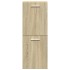 Set de muebles de baño 3 pzas madera contrachapada roble