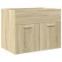 Set de muebles de baño 3 pzas madera contrachapada roble