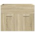 Set de muebles de baño 3 pzas madera contrachapada roble