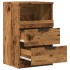 Mesita de noche madera de ingeniería envejecida 40x36x65
