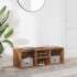 Banco zapatero de madera de ingeniería envejecida 105x35x35