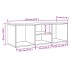 Banco zapatero de madera de ingeniería envejecida 105x35x35