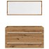 Juego de muebles baño 2 piezas madera ingeniería roble