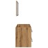 Juego de muebles baño 2 piezas madera ingeniería roble
