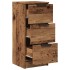 Aparador madera de ingeniería madera envejecida 30x30x70