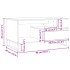 Mesa de centro madera ingeniería madera envejecida 90x49x45