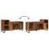 Mueble para TV madera ingeniería madera envejecida 100x35x55