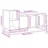 Mueble para TV madera ingeniería madera envejecida 100x35x55