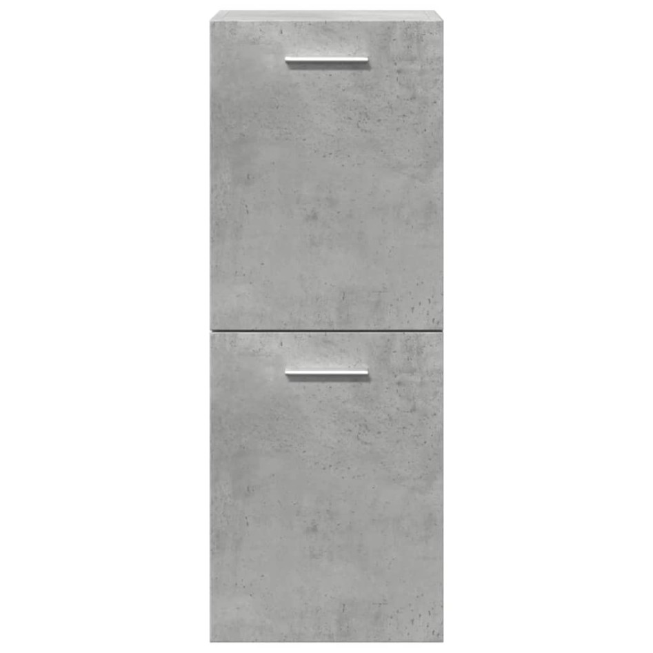 Set muebles de baño 2 piezas madera contrachapada gris