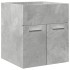 Set muebles de baño 2 piezas madera contrachapada gris