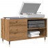 Mueble discos madera de ingeniería roble artisan 84,5x38x48
