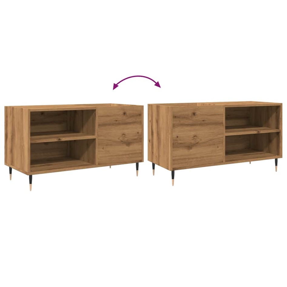 Mueble discos madera de ingeniería roble artisan 84,5x38x48
