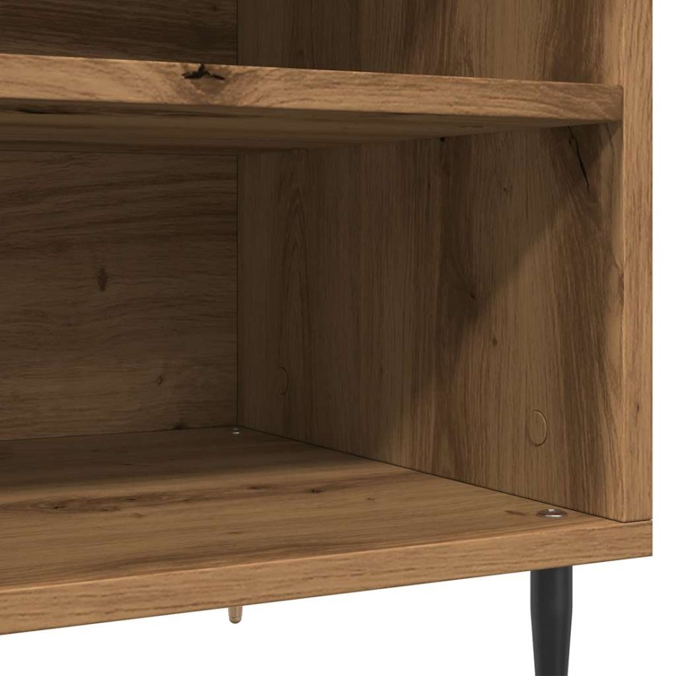 Mueble discos madera de ingeniería roble artisan 84,5x38x48