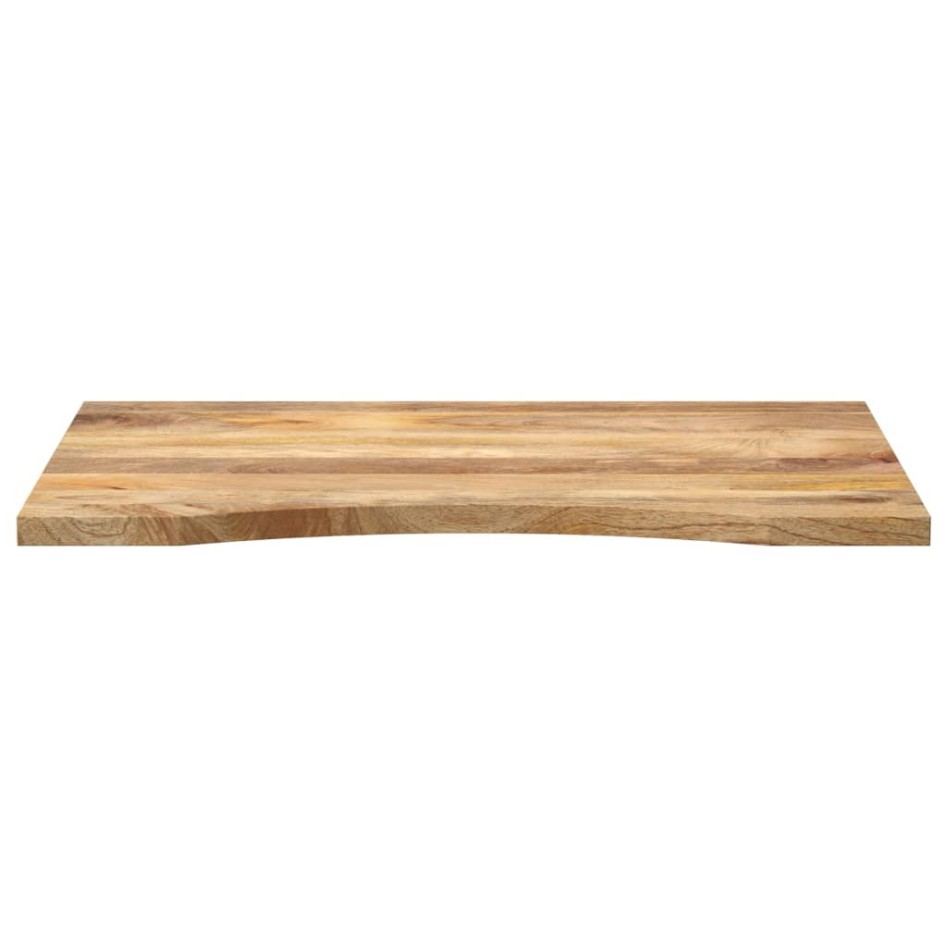 Tablero de escritorio con curva madera mango rugosa